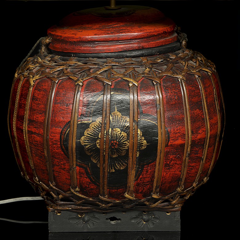 Lamp made of a rice bowl, Asia, 20th century