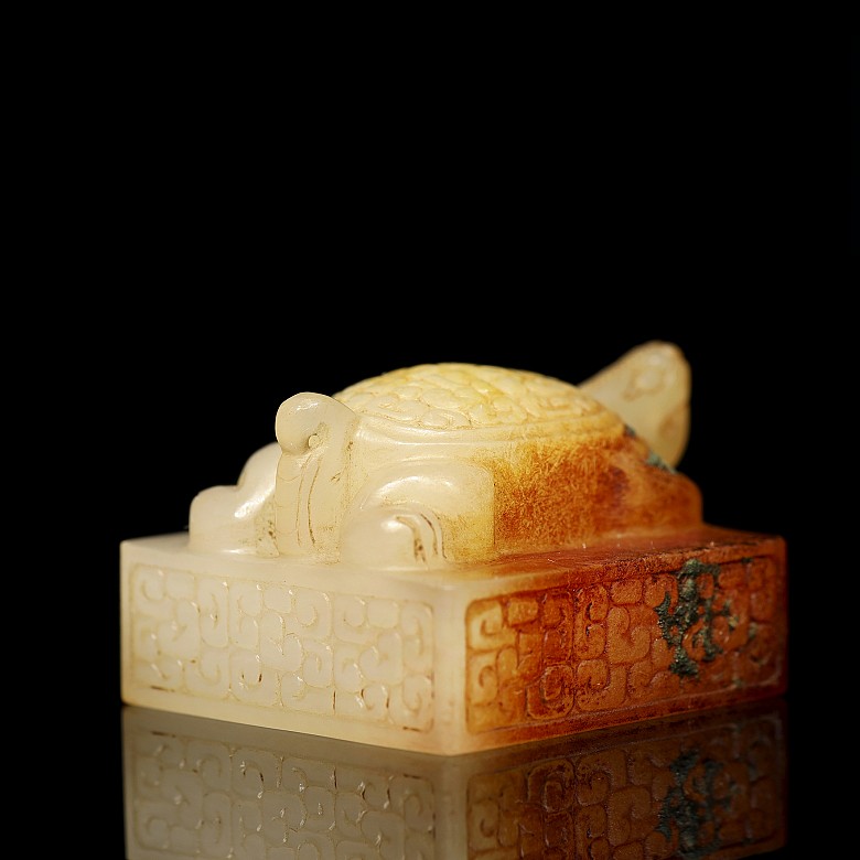 Jade seal with turtle, Western Han Dynasty