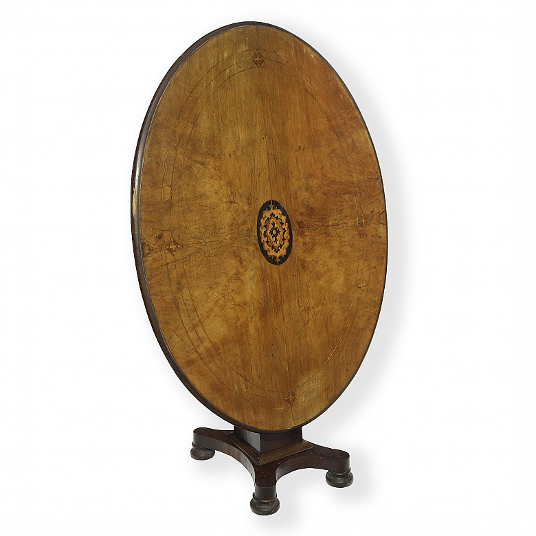 Wooden round table, 19th-20th century