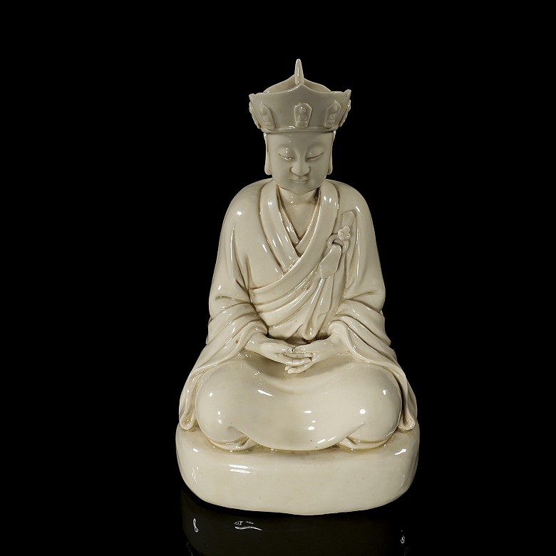 Glazed porcelain figurine ‘Monk’, Qing dynasty