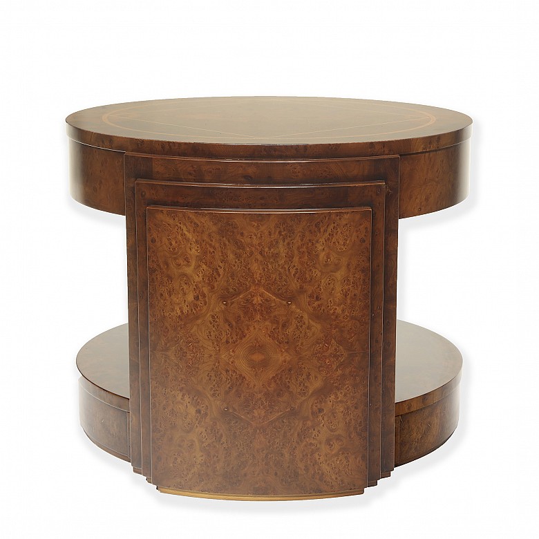 Art Deco elm side table - 3