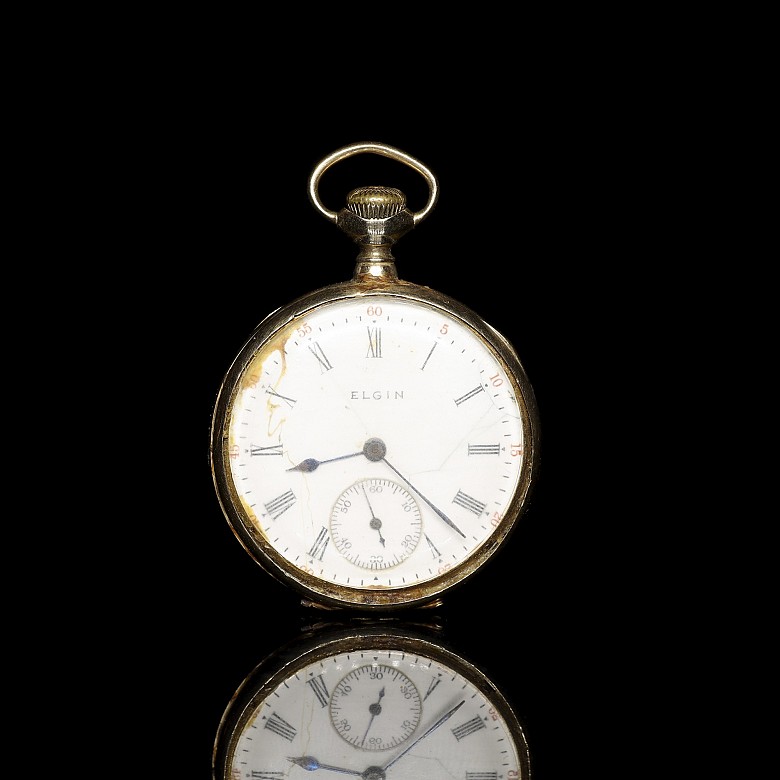 Pocket watch ‘Elgin’ in yellow gold