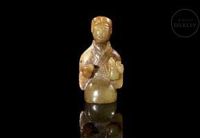 Carved jade figurine ‘Maid’, Han style