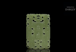 Placa de jade amarillo, dinastía Qing, S.XIX