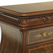 Walnut palm wood vanity cabinet - 7