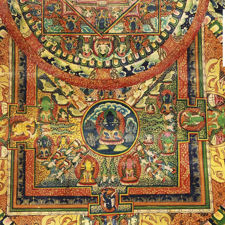 Paper Thangka, mid-20th century