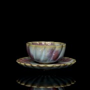 Junyao ceramic bowl and plate, 20th century - 2