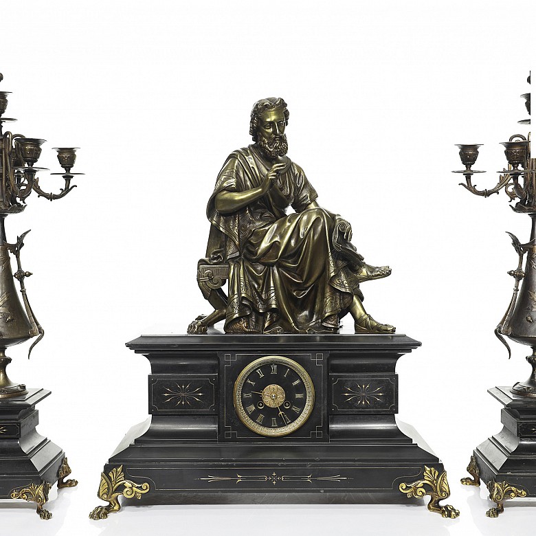 Théodore Doriot (S.XIX) Lage french table whats with candelabra.