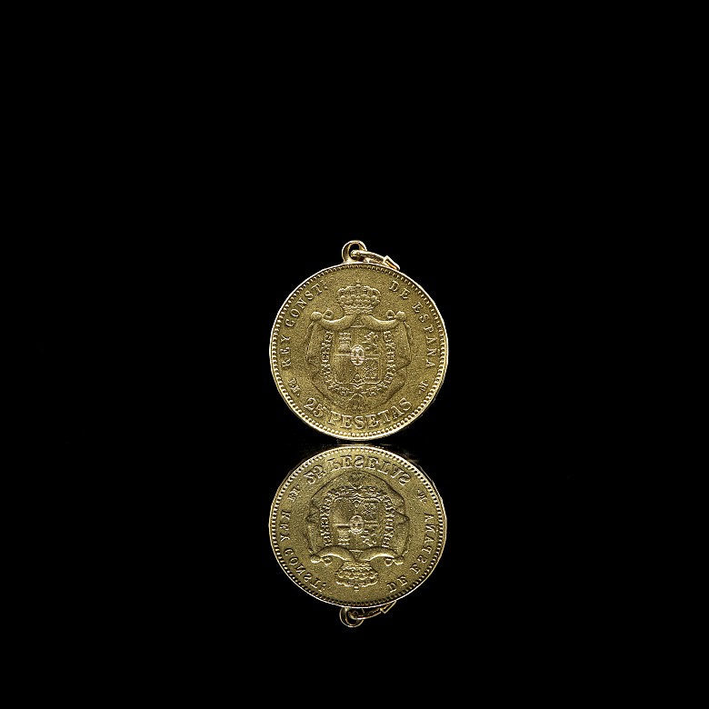 Gold coin with ‘Alfonso XII’, Spain