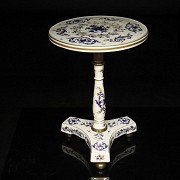 Enameled porcelain side table, 20th century