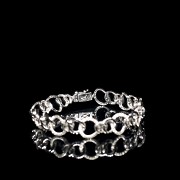 White gold and diamond bracelet