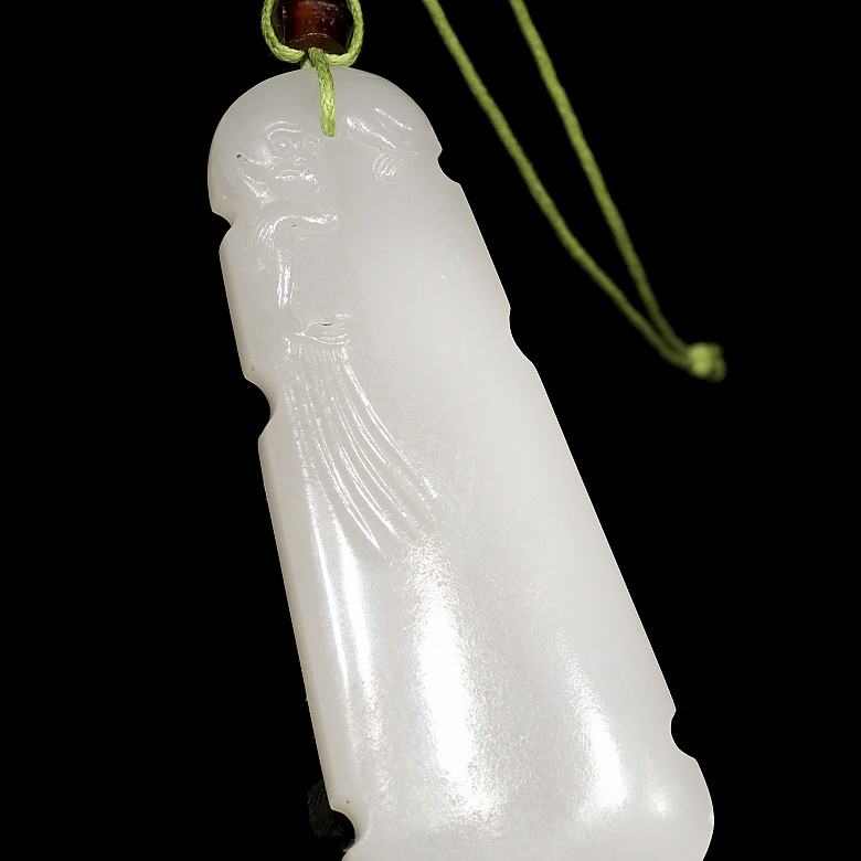 White jade pendant 'Guqin', Qing dynasty, Qianlong