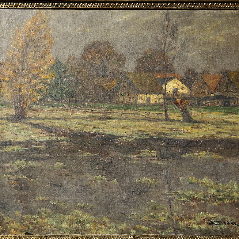 E. Block ‘Pond in front of the village’, early 20th century