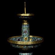 Pair of cloisonné candlesticks, Qing dynasty, Qianglong period