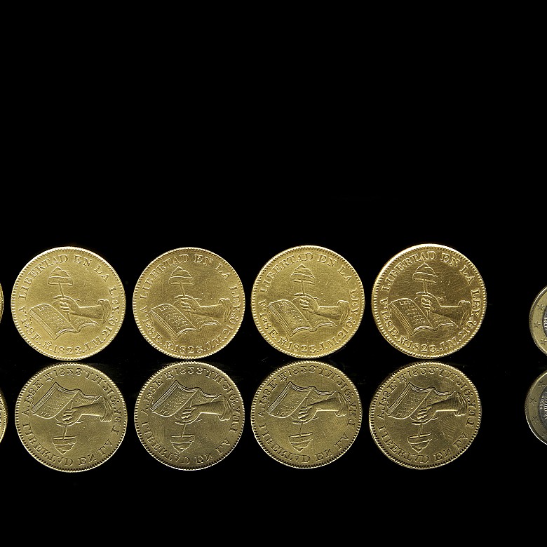 Five gold coins “Republic of Mexico”