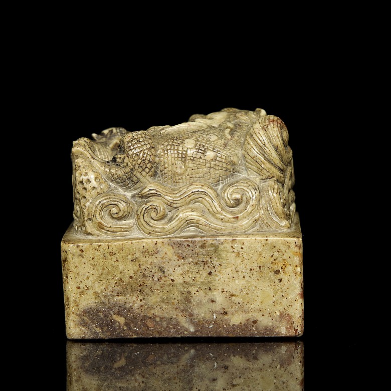 Hardstone seal “Mythical Beasts”, Qing dynasty