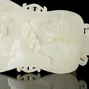 White jade figurine “Pipa”, Qing dynasty