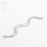 Riviera bracelet in 18k white gold and diamonds