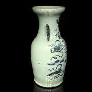 Vase with celadon ground and Buddhist emblems, 19th - 20th century