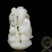 White jade figure 'Elder and Child', Qing dynasty, Qianlong