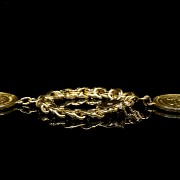 Bracelet with two gold coins