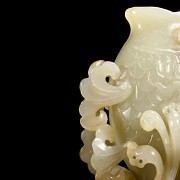 Hetian jade figurine ‘Fish, children and lotuses’, Qing dynasty