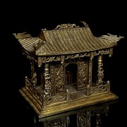 Small carved wooden temple, 19th - 20th century