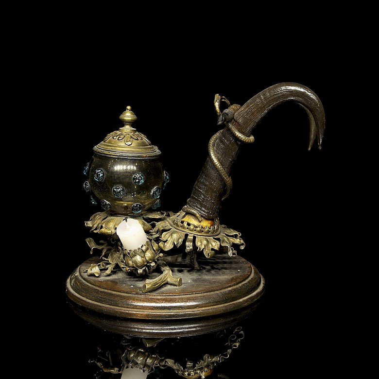 Inkwell ‘Antlers and blown glass’, 18th century - 3