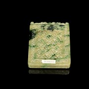 Natural jadeite ‘Dragon’ plaque, Qing dynasty