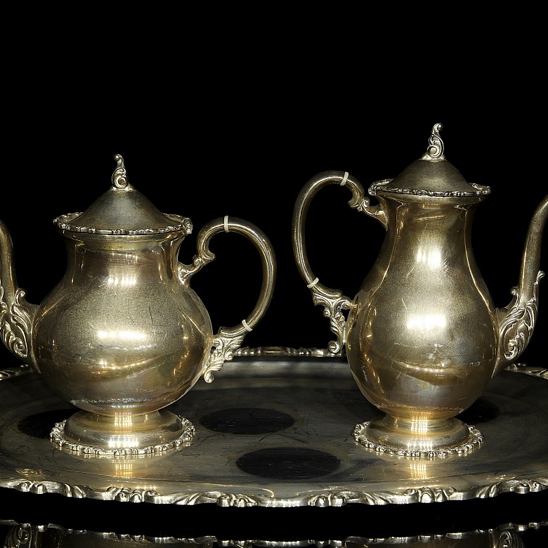 Silver tea and coffee set, Mexico, 20th century