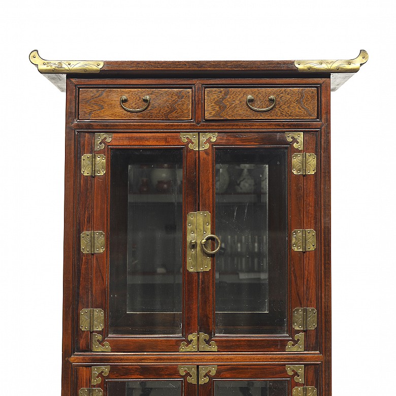 Asian-style wooden display cabinet, 20th century