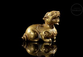 Gilt-bronze ‘Winged Beast’ figurine, Qing dynasty