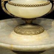 Alabaster and bronze clerk's scribe, 18th-19th century