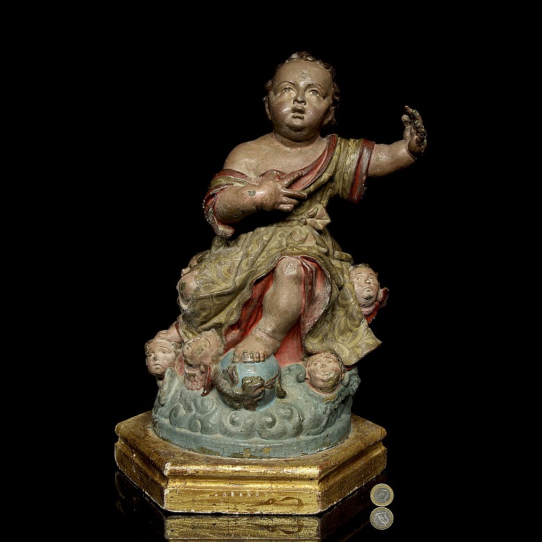 18th century Andalusian School ‘Infant Jesus with cherubs’