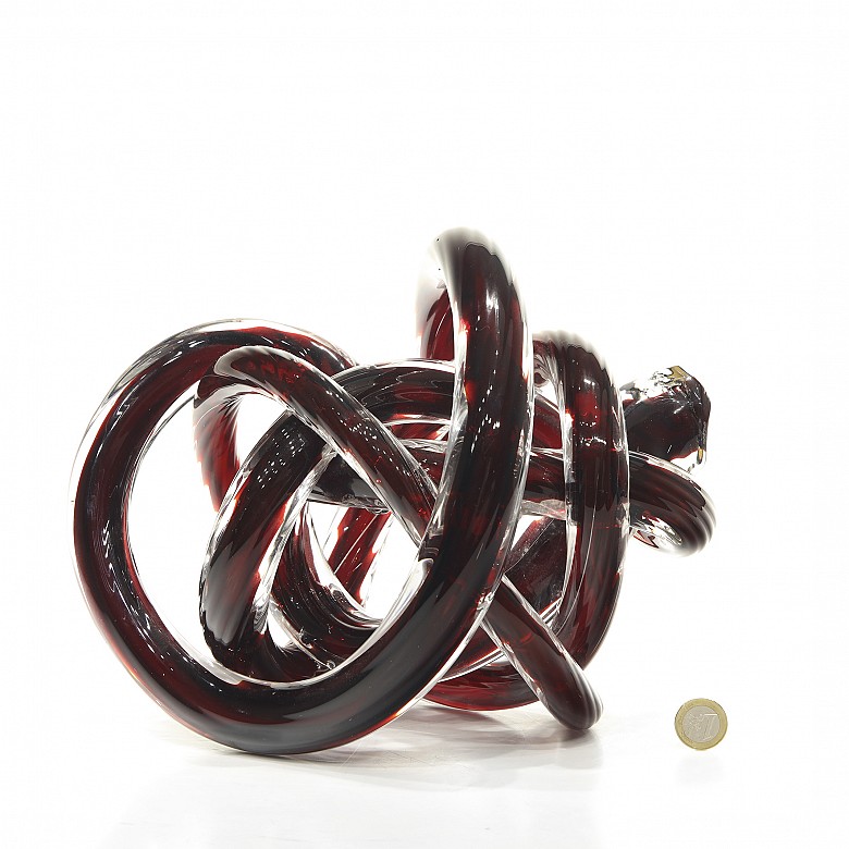 Glass sculpture “Decorative knot”, 20th century - 7