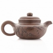 Clay teapot, China, Gu Jinzhou seal mark.