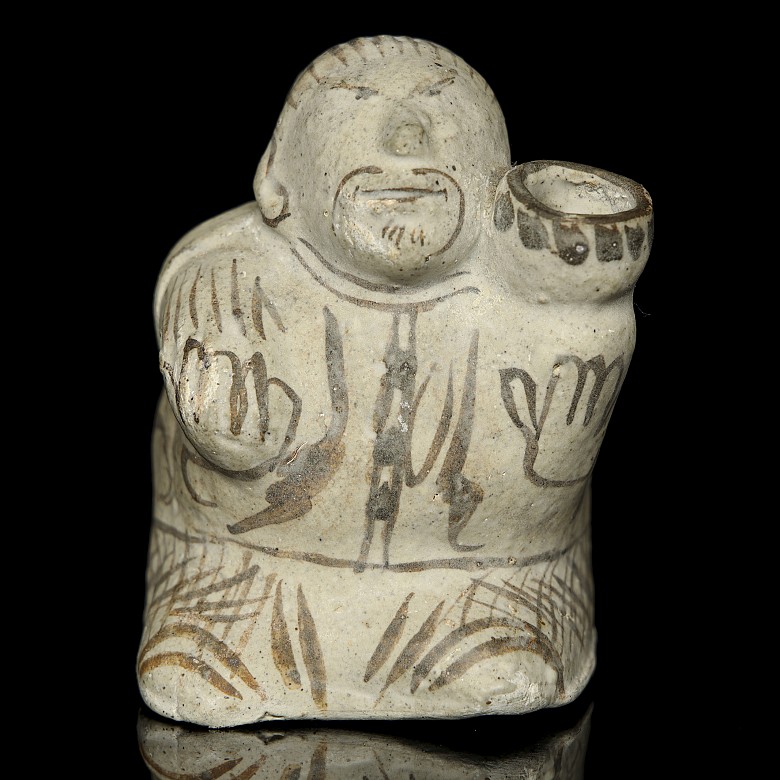 Small Asian ceramic figurine ‘Personage’, 20th century