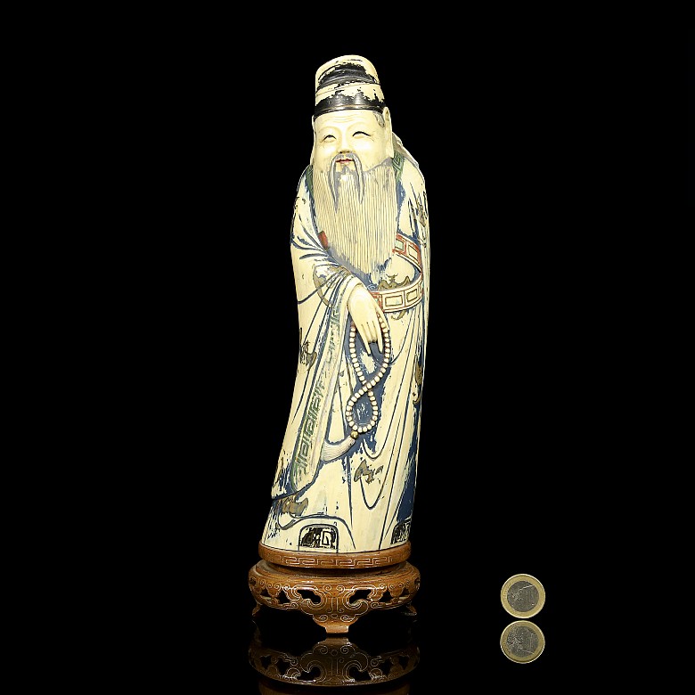 Carved and polychrome figure 