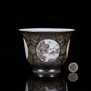 Small porcelain ‘Landscapes and Poems’ cup, Qing dynasty