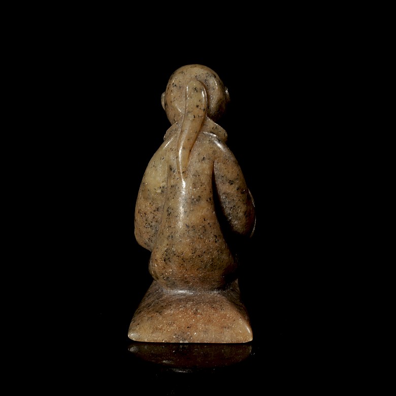 Carved jade ‘Musician’ figurine, Han style