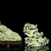 Two carved jade figurines, 20th century