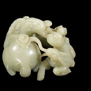 Jade figurine ‘Three Rams’, Qing dynasty