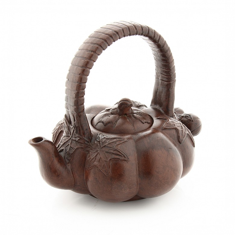 Pumpkin-shaped teapot, Yixing.