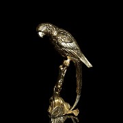 Gilded metal sculpture ‘Parrot’, 20th century