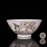 Porcelain bowl ‘Branches, bird and poem’, Qing dynasty