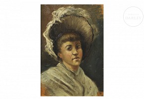 Valencian School 19th century ‘Portrait of a lady’, 1896