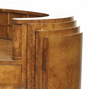 Elm oval Art Deco style desk