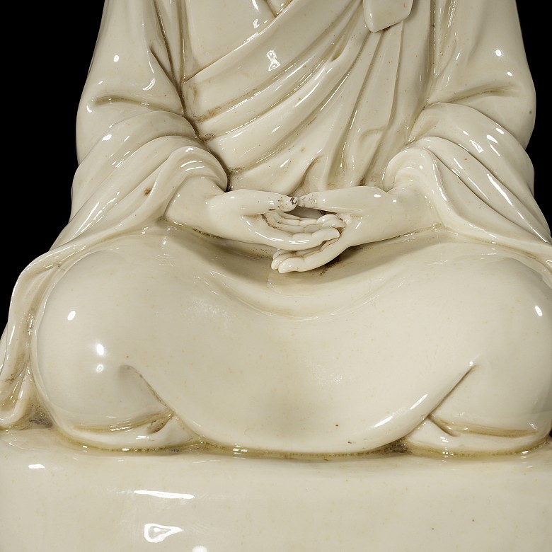 Glazed porcelain figurine ‘Monk’, Qing dynasty