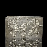 Silver box “Scenes of tavern”, 20th century