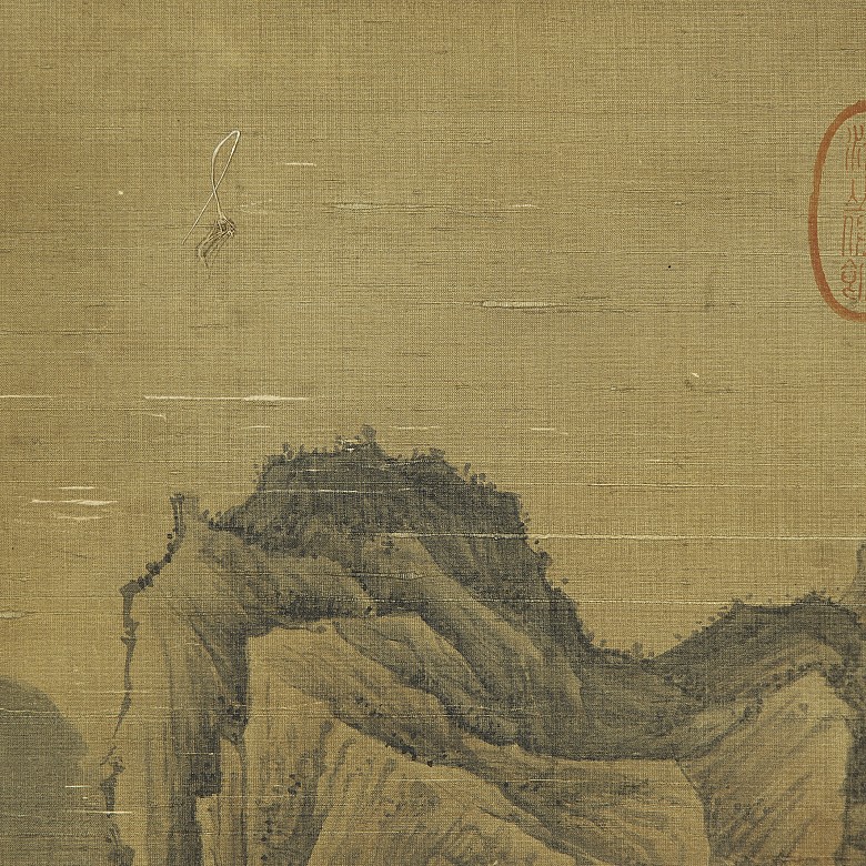 Chinese painting ‘Palace among the Mountains’, 20th century